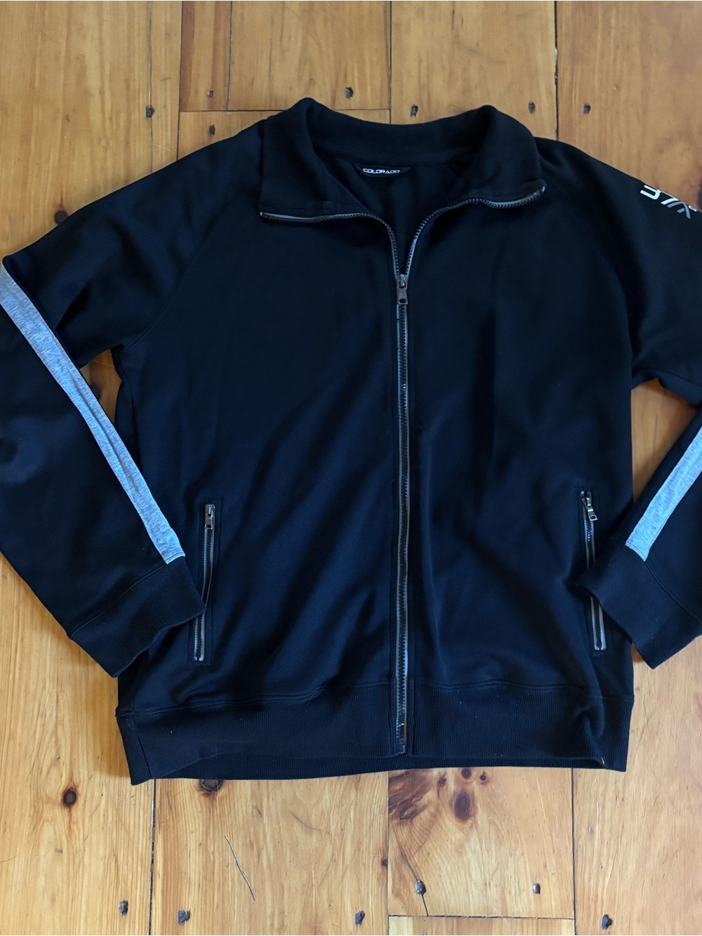 Colorado Black & Gray Striped Full Zip Track Jacket